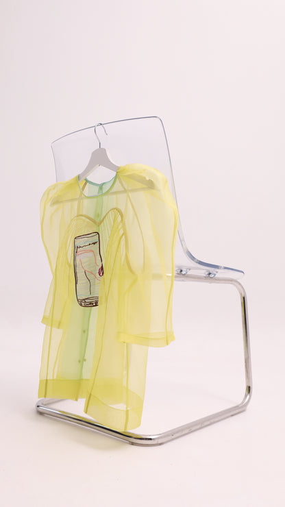 Lemon organza blouse