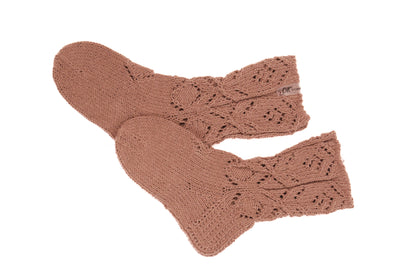 Designer knitted hand-made socks