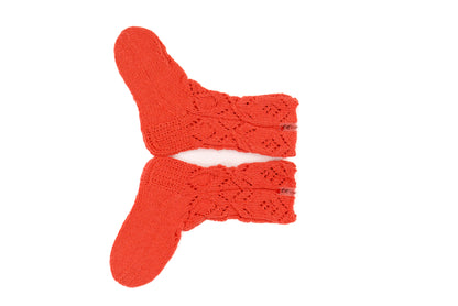 Designer knitted hand-made socks