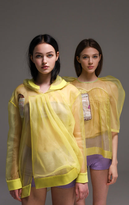 Lemon organza blouse