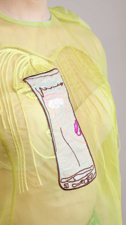 Lemon organza blouse